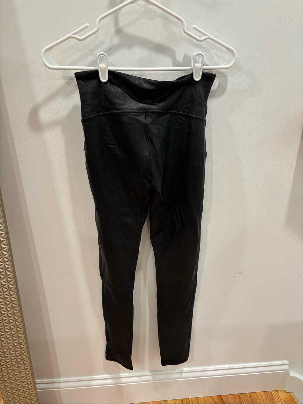 SPANX Black Faux Leather Shaping Leggings - Picture 2 of 3